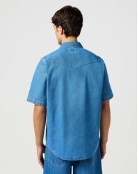 blaues Kurzarmhemd von Wrangler