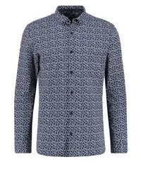 blaues Langarmhemd mit Blumenmuster von Teddy Smith