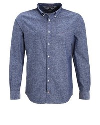 blaues Langarmhemd mit Blumenmuster von Tommy Hilfiger