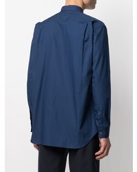 blaues Langarmhemd mit Flicken von Comme Des Garcons SHIRT