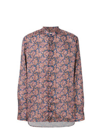 blaues Langarmhemd mit Paisley-Muster von Etro