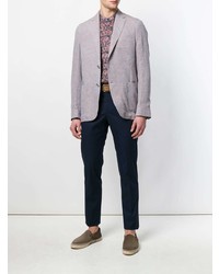 blaues Langarmhemd mit Paisley-Muster von Etro