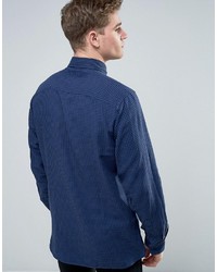blaues Langarmhemd mit Vichy-Muster von Jack and Jones