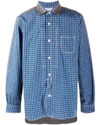 blaues Langarmhemd mit Vichy-Muster von Junya Watanabe MAN