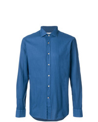 blaues Langarmhemd von Bagutta
