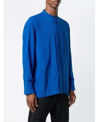 blaues Langarmhemd von Issey Miyake Men