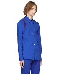 blaues Langarmhemd von Alexander McQueen