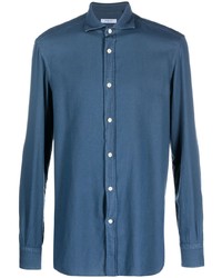 blaues Langarmhemd von Boglioli