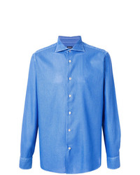blaues Langarmhemd von Borriello