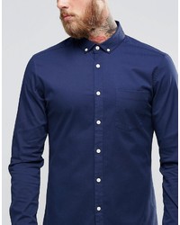 blaues Langarmhemd von Asos