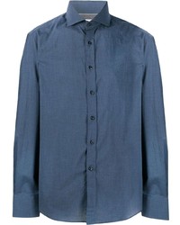 blaues Langarmhemd von Brunello Cucinelli