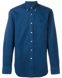 blaues Langarmhemd von Canali
