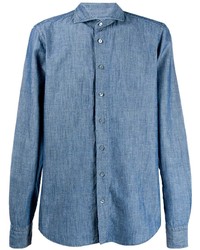 blaues Langarmhemd von Dell'oglio