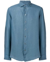 blaues Langarmhemd von Emporio Armani