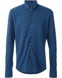 blaues Langarmhemd von Fay
