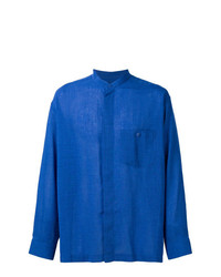 blaues Langarmhemd von Issey Miyake Men