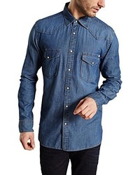 blaues Langarmhemd von JACK & JONES VINTAGE