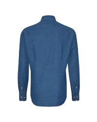 blaues Langarmhemd von Jacques Britt