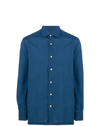 blaues Langarmhemd von Kiton