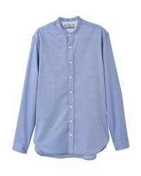 blaues Langarmhemd von Mango