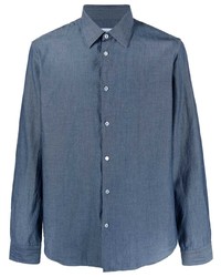 blaues Langarmhemd von Manuel Ritz