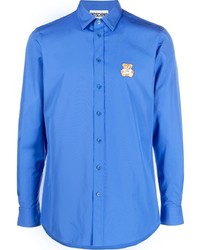 blaues Langarmhemd von Moschino