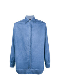 blaues Langarmhemd von Poan