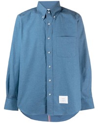 blaues Langarmhemd von Thom Browne