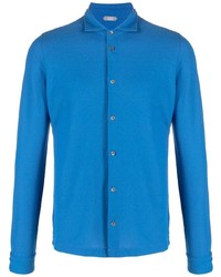 blaues Langarmhemd von Zanone