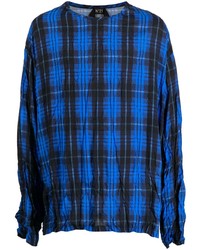 blaues Langarmshirt mit Schottenmuster von N°21