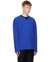 blaues Langarmshirt von CALVINLUO