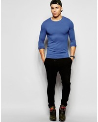 blaues Langarmshirt von Asos