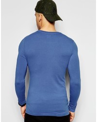 blaues Langarmshirt von Asos