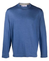 blaues Langarmshirt von Brunello Cucinelli