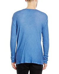 blaues Langarmshirt