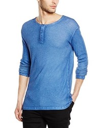 blaues Langarmshirt