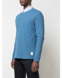 blaues Langarmshirt von Thom Browne