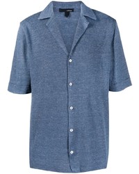 blaues Leinen Kurzarmhemd von Lardini