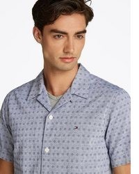 blaues Leinen Kurzarmhemd von Tommy Hilfiger