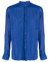 blaues Leinen Langarmhemd von 120% Lino