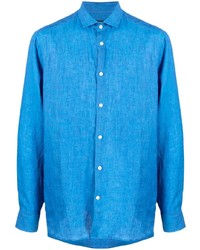 blaues Leinen Langarmhemd von Frescobol Carioca