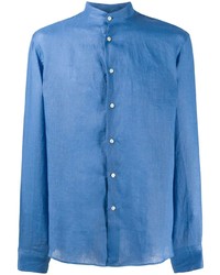blaues Leinen Langarmhemd von PENINSULA SWIMWEA