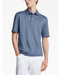 blaues Leinen Polohemd von Zegna