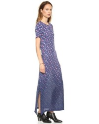 blaues Maxikleid mit Blumenmuster von Band Of Outsiders