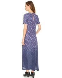 blaues Maxikleid mit Blumenmuster von Band Of Outsiders