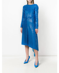 blaues Midikleid aus Pailletten von MSGM