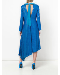 blaues Midikleid aus Pailletten von MSGM