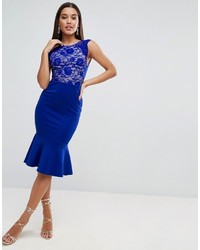 blaues Midikleid aus Spitze von Asos