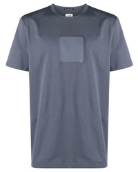 blaues T-Shirt mit einem Rundhalsausschnitt mit Farbverlauf von C.P. Company