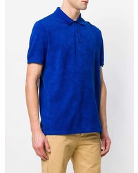 blaues Polohemd mit Paisley-Muster von Etro